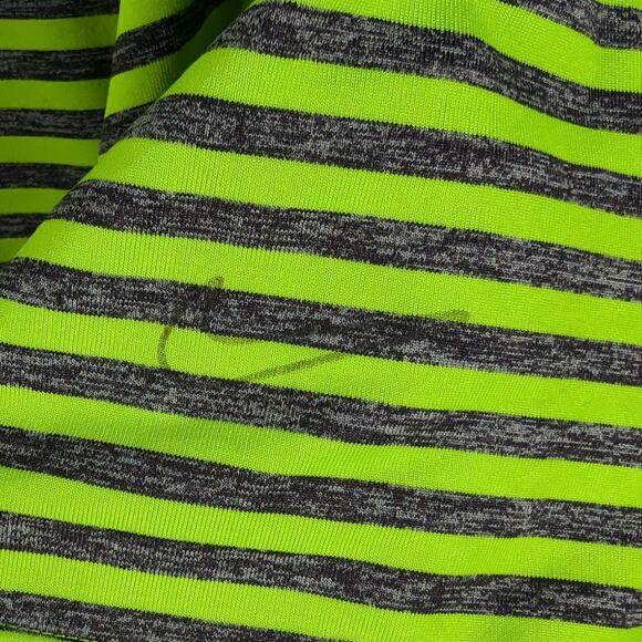 Nike Golf Shirt Mens Large Polo Green Gray Stripes Preppy Swoosh Office School - Picture 9 of 9